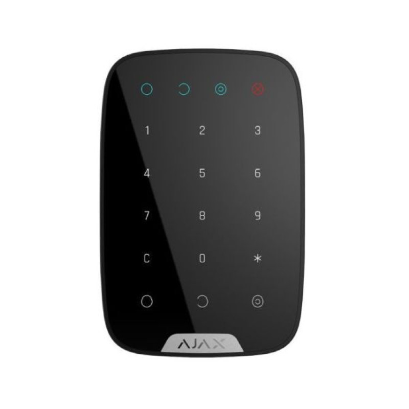 Купити Бездротова сенсорна клавіатура Ajax Keypad black. Системи безпеки для дому та офісу. Магазин RG-Group. Системи відеонагляду та охоронні сигналізації. Продаж та послуги встановлення