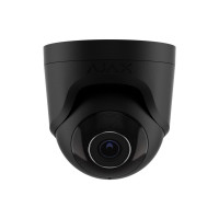 Купити IP-відеокамера Ajax TurretCam (8 Мп/4 мм) black, дротова з роздільною здатністю 8 Мп і кутом огляду до 85°. Системи безпеки для дому та офісу. Магазин RG-Group. Системи відеонагляду та охоронні сигналізації. Продаж та послуги встановлення