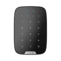 Купити Бездротова сенсорна клавіатура Ajax Keypad Plus (8EU) UA black зі зчитувачем карток Pass і брелоків Tag. Системи безпеки для дому та офісу. Магазин RG-Group. Системи відеонагляду та охоронні сигналізації. Продаж та послуги встановлення