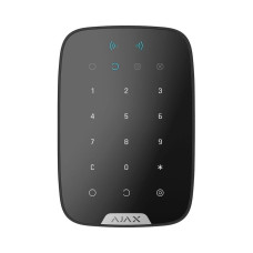 Купити Бездротова сенсорна клавіатура Ajax Keypad Plus (8EU) UA black зі зчитувачем карток Pass і брелоків Tag. Системи безпеки для дому та офісу. Магазин RG-Group. Системи відеонагляду та охоронні сигналізації. Продаж та послуги встановлення