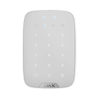 Купити Бездротова сенсорна клавіатура Ajax Keypad Plus (8EU) white зі зчитувачем карток Pass і брелоків Tag. Системи безпеки для дому та офісу. Магазин RG-Group. Системи відеонагляду та охоронні сигналізації. Продаж та послуги встановлення