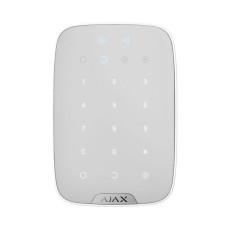 Купити Бездротова сенсорна клавіатура Ajax Keypad Plus (8EU) white зі зчитувачем карток Pass і брелоків Tag. Системи безпеки для дому та офісу. Магазин RG-Group. Системи відеонагляду та охоронні сигналізації. Продаж та послуги встановлення