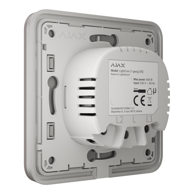 Вимикач Ajax LightSwitch 2-way Grey прохідний
