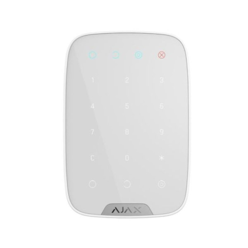 Купити Бездротова сенсорна клавіатура Ajax Keypad white. Системи безпеки для дому та офісу. Магазин RG-Group. Системи відеонагляду та охоронні сигналізації. Продаж та послуги встановлення