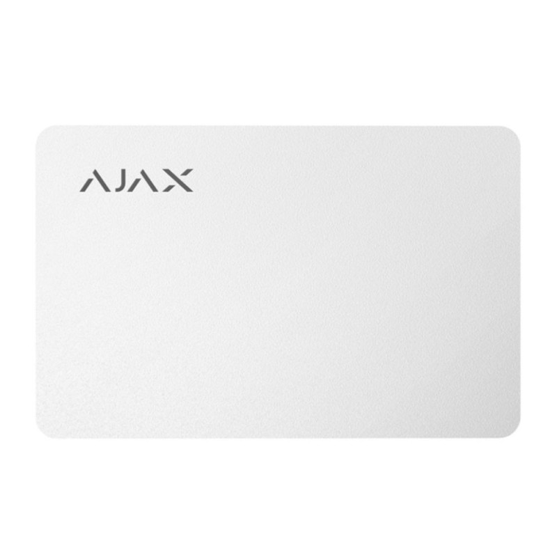 Купити Захищена безконтактна картка Ajax Pass white (комплект 3 шт.) для клавіатури KeyPad Plus. Системи безпеки для дому та офісу. Магазин RG-Group. Системи відеонагляду та охоронні сигналізації. Продаж та послуги встановлення