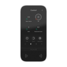 Купити Клавіатура Ajax KeyPad TouchScreen white бездротова з сенсорним екраном. Системи безпеки для дому та офісу. Магазин RG-Group. Системи відеонагляду та охоронні сигналізації. Продаж та послуги встановлення