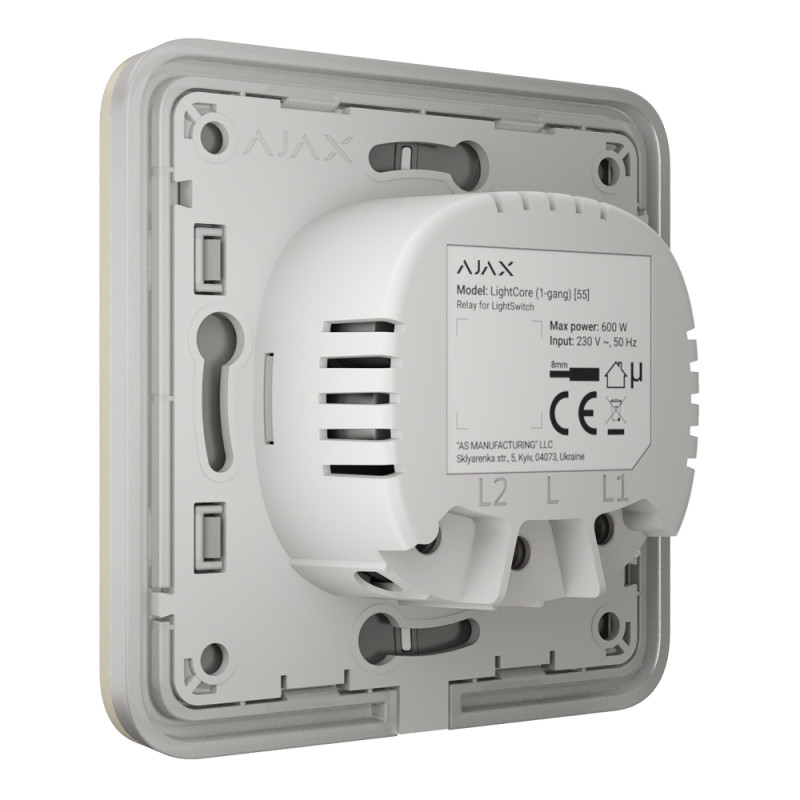 Вимикач Ajax LightSwitch 1-gang Ivory одноклавішний