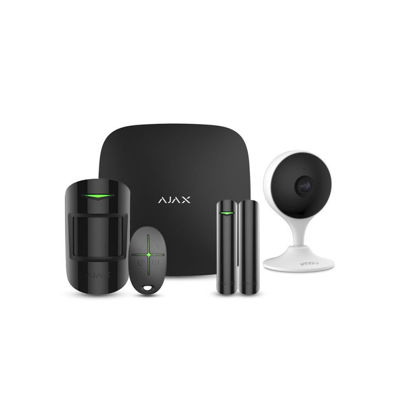 Купити Комплект бездротової сигналізації Ajax StarterKit black + IP-відеокамера 2 Мп IMOU Cue 2 (IPC-C22EP-A) с Wi-Fi. Системи безпеки для дому та офісу. Магазин RG-Group. Системи відеонагляду та охоронні сигналізації. Продаж та послуги встановлення