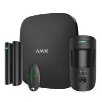 Купити Комплект бездротової сигналізації Ajax StarterKit Cam Plus HDR Black — Wi-Fi, 2G/3G/4G, Ethernet, фотоверифікація тривог. Системи безпеки для дому та офісу. Магазин RG-Group. Системи відеонагляду та охоронні сигналізації. Продаж та послуги встановлення