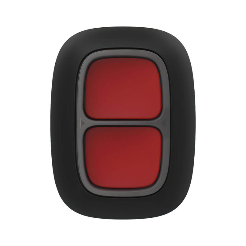 Купити Бездротова екстрена кнопка Ajax DoubleButton (8EU) ASP black з захистом від випадкових натискань. Системи безпеки для дому та офісу. Магазин RG-Group. Системи відеонагляду та охоронні сигналізації. Продаж та послуги встановлення