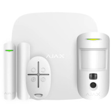 Купити Комплект бездротової сигналізації Ajax StarterKit Cam Plus (8EU) UA white з фотоверифікацією тривог і підтримкою LTE. Системи безпеки для дому та офісу. Магазин RG-Group. Системи відеонагляду та охоронні сигналізації. Продаж та послуги встановлення