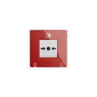 Купити Бездротова програмована кнопка Ajax ManualCallPoint (Red) Jeweller з механізмом скидання для активації пожежної тривоги вручну. Системи безпеки для дому та офісу. Магазин RG-Group. Системи відеонагляду та охоронні сигналізації. Продаж та послуги встановлення