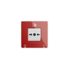 Купити Бездротова програмована кнопка Ajax ManualCallPoint (Red) Jeweller з механізмом скидання для активації пожежної тривоги вручну. Системи безпеки для дому та офісу. Магазин RG-Group. Системи відеонагляду та охоронні сигналізації. Продаж та послуги встановлення