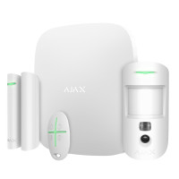 Купити Комплект бездротової сигналізації Ajax StarterKit Cam Plus HDR White — Wi-Fi, 2G/3G/4G, Ethernet, фотоверифікація тривог. Системи безпеки для дому та офісу. Магазин RG-Group. Системи відеонагляду та охоронні сигналізації. Продаж та послуги встановлення