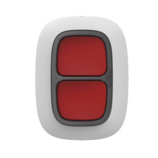 Купити Бездротова екстрена кнопка Ajax DoubleButton (8EU) ASP white з захистом від випадкових натискань. Системи безпеки для дому та офісу. Магазин RG-Group. Системи відеонагляду та охоронні сигналізації. Продаж та послуги встановлення