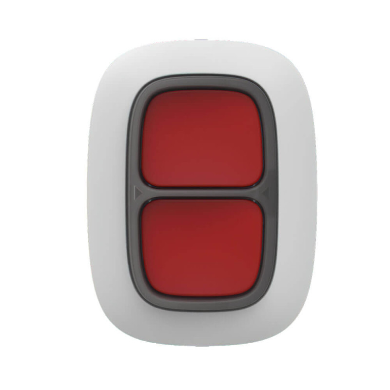 Купити Бездротова екстрена кнопка Ajax DoubleButton (8EU) ASP white з захистом від випадкових натискань. Системи безпеки для дому та офісу. Магазин RG-Group. Системи відеонагляду та охоронні сигналізації. Продаж та послуги встановлення