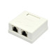 Купити Розетка зовнішня EPNew 2хSTP, кат. 6, RJ45. Системи безпеки для дому та офісу. Магазин RG-Group. Системи відеонагляду та охоронні сигналізації. Продаж та послуги встановлення