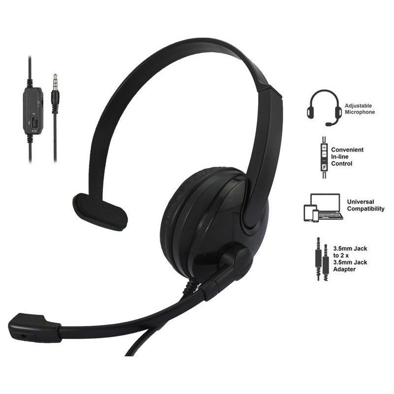 Купити Гарнітура 2E CH12 Mono On-Ear 3.5mm / 2*3.5mm. Системи безпеки для дому та офісу. Магазин RG-Group. Системи відеонагляду та охоронні сигналізації. Продаж та послуги встановлення