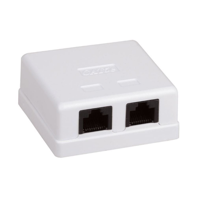 Купити Розетка комп'ютерна 2-портова RJ45 UTP cat.6e Hypernet MB-UTP6-2 зовнішня накладна. Системи безпеки для дому та офісу. Магазин RG-Group. Системи відеонагляду та охоронні сигналізації. Продаж та послуги встановлення