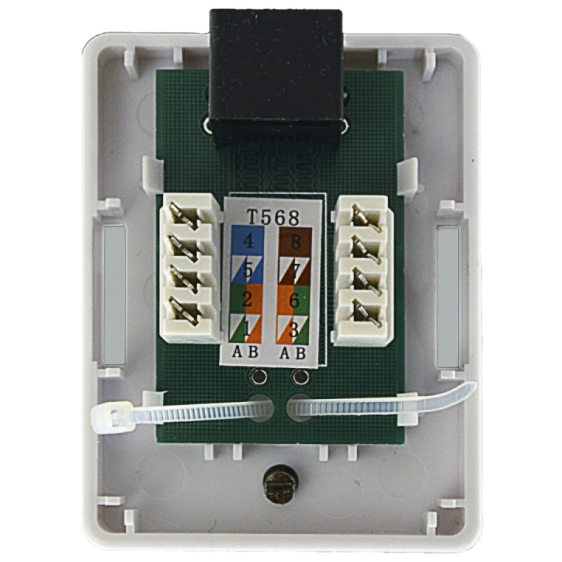 Розетка Kingda 1хRJ45 UTP біла