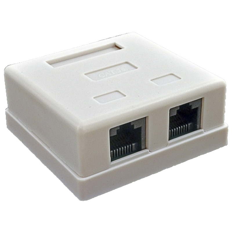 Купити Розетка Kingda 2хRJ45 UTP біла. Системи безпеки для дому та офісу. Магазин RG-Group. Системи відеонагляду та охоронні сигналізації. Продаж та послуги встановлення