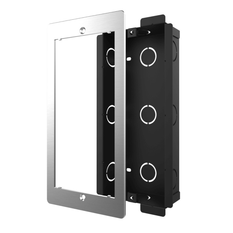 Купити Монтажная коробка Akuvox R20K/R20B Installation Kit In-Wall (silver). Системи безпеки для дому та офісу. Магазин RG-Group. Системи відеонагляду та охоронні сигналізації. Продаж та послуги встановлення