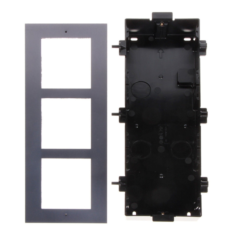 Врізна монтажна рамка Hikvision DS-KD-ACF3/Plastic для встановлення панелей виклику