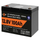 Купити Акумулятор LP LiFePO4 12V (12,8V) - 100 Ah (1280Wh) (Smart BMS 100А) з BT пластик. Системи безпеки для дому та офісу. Магазин RG-Group. Системи відеонагляду та охоронні сигналізації. Продаж та послуги встановлення