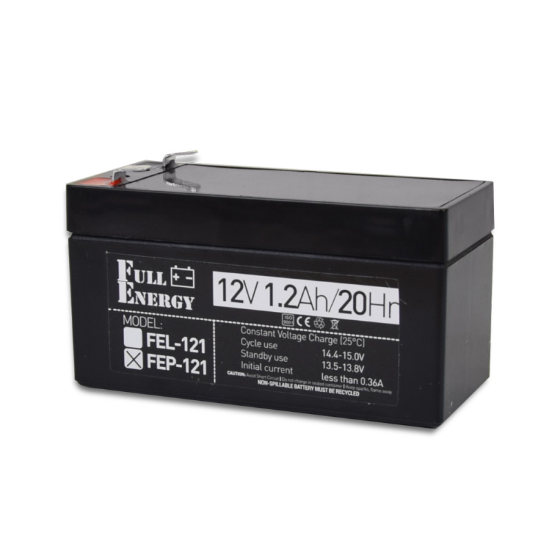 Купити Акумулятор 12В 1.2А·год для ДБЖ Full Energy FEP-121. Системи безпеки для дому та офісу. Магазин RG-Group. Системи відеонагляду та охоронні сигналізації. Продаж та послуги встановлення