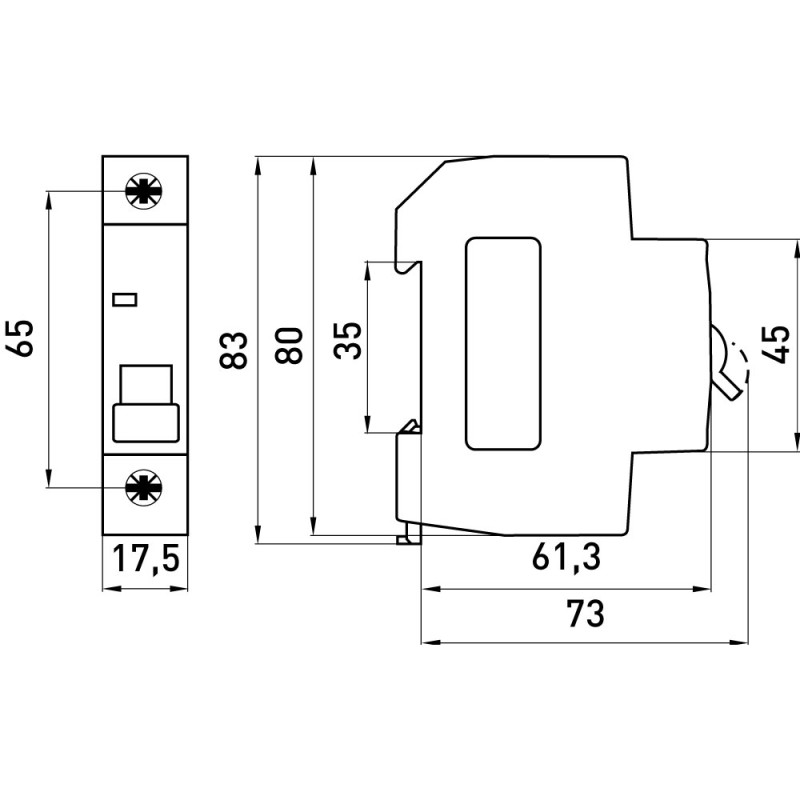 Автоматичний вимикач Lightwell MCB 1P 25A (DZ47-63 C25)