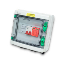 Купити Сонячна PV розподільна коробка LQX1/1DC500VB1-1532-PG, DC 500В 1 вхід 1 вихід, з блискавкозахистом. Системи безпеки для дому та офісу. Магазин RG-Group. Системи відеонагляду та охоронні сигналізації. Продаж та послуги встановлення