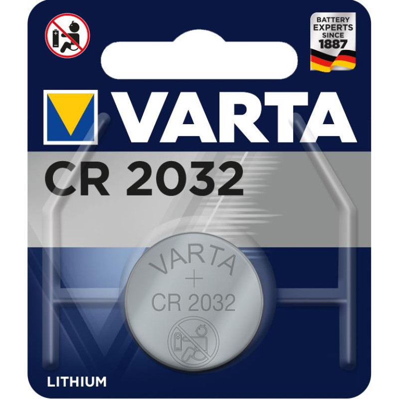 Купити Батарейка VARTA CR 2032 BLI 1 LITHIUM. Системи безпеки для дому та офісу. Магазин RG-Group. Системи відеонагляду та охоронні сигналізації. Продаж та послуги встановлення