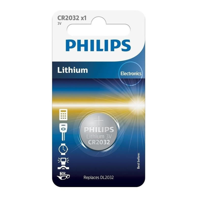 Купити Батарейка Philips Lithium CR 2032 BLI 1. Системи безпеки для дому та офісу. Магазин RG-Group. Системи відеонагляду та охоронні сигналізації. Продаж та послуги встановлення