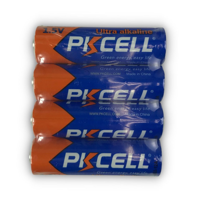Комплект з 20 батарейок PKCELL Ultra Alkaline AA LR6 1.5V по 4шт./плівка