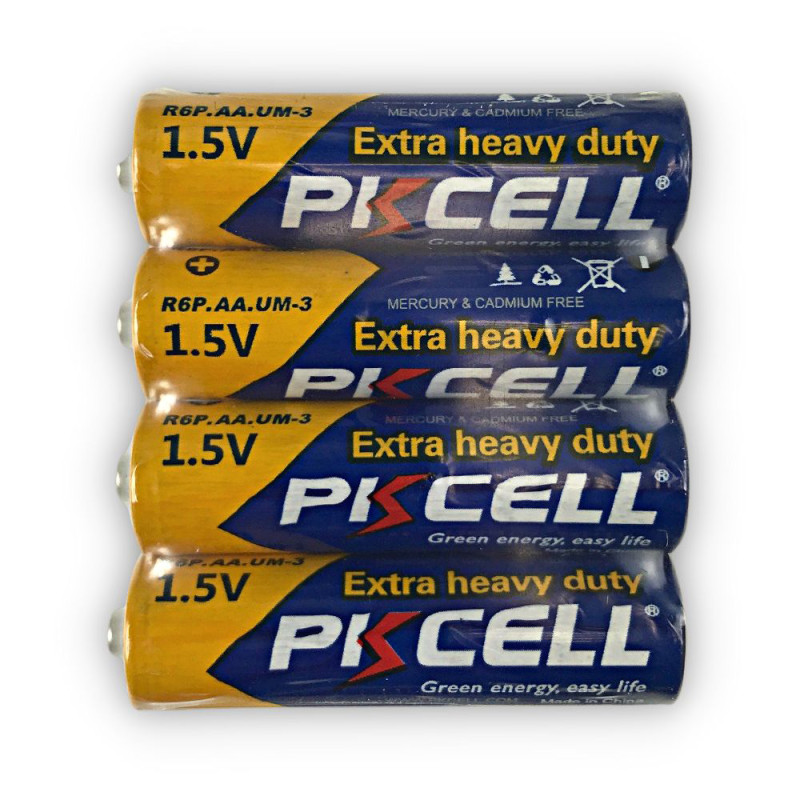 Купити Батарейка PKCELL Extra Heavy Duty AA R6P 1.5V, 4шт./плівка. Системи безпеки для дому та офісу. Магазин RG-Group. Системи відеонагляду та охоронні сигналізації. Продаж та послуги встановлення