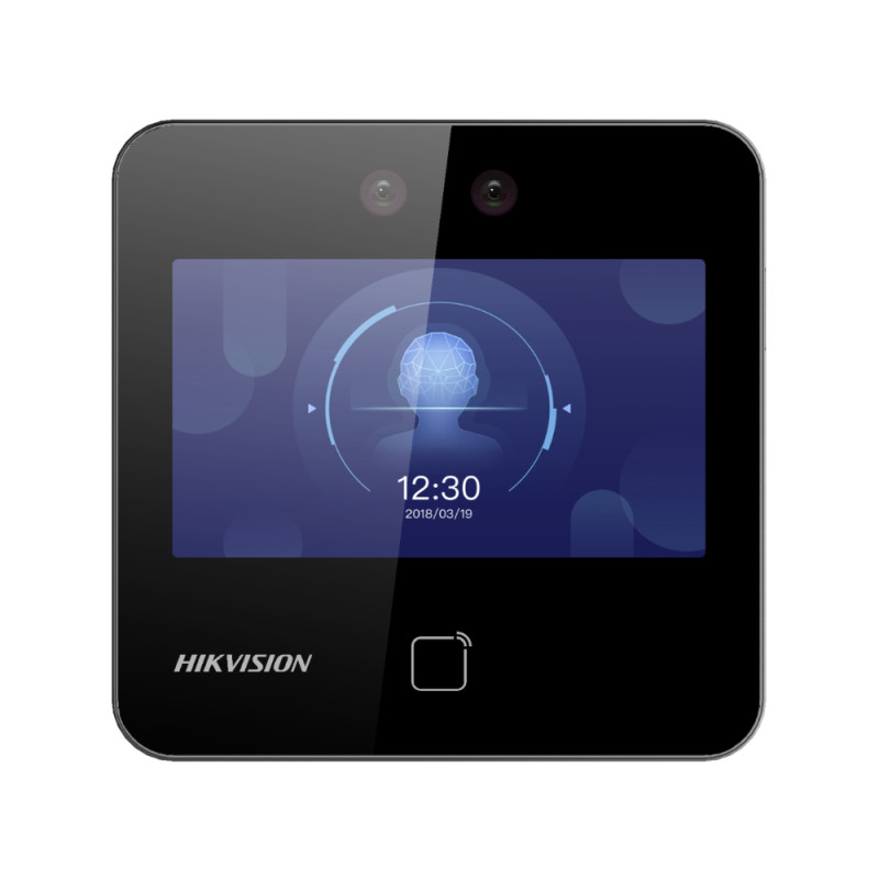 Купити Термінал розпізнавання облич Hikvision DS-K1T642M зі зчитувачем карток Mifare. Системи безпеки для дому та офісу. Магазин RG-Group. Системи відеонагляду та охоронні сигналізації. Продаж та послуги встановлення