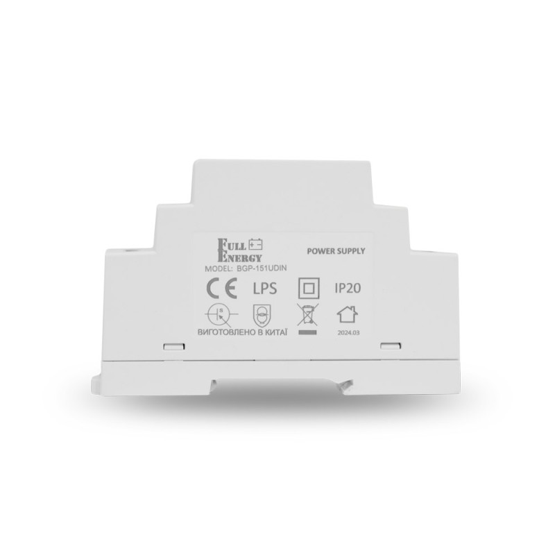 Блок живлення Full Energy BGP-151UDIN 15 В / 1 А для кріплення на DIN рейку