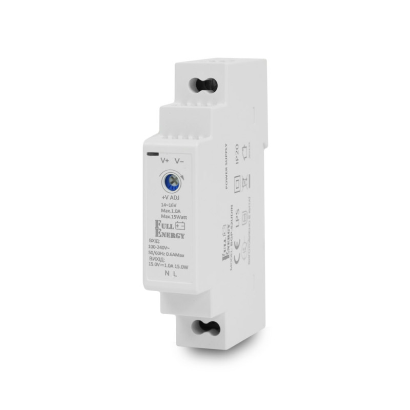 Купити Блок живлення Full Energy BGP-151UDIN 15 В / 1 А для кріплення на DIN рейку. Системи безпеки для дому та офісу. Магазин RG-Group. Системи відеонагляду та охоронні сигналізації. Продаж та послуги встановлення