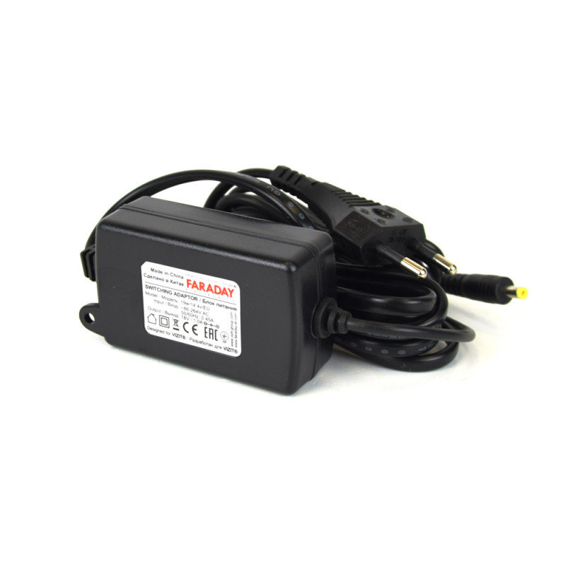 Купити Блок живлення Faraday Electronics 19W/14.4v/PL (Довжина мережевого і вихідного кабелів: 1.4 м). Системи безпеки для дому та офісу. Магазин RG-Group. Системи відеонагляду та охоронні сигналізації. Продаж та послуги встановлення