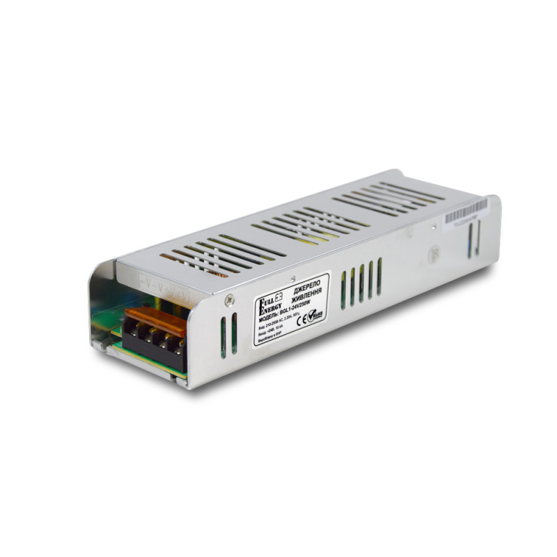 Купити Блок живлення Full Energy BGL1-24V250W 24 В/10.41 А/250 Вт для світлодіодної стрічки. Системи безпеки для дому та офісу. Магазин RG-Group. Системи відеонагляду та охоронні сигналізації. Продаж та послуги встановлення