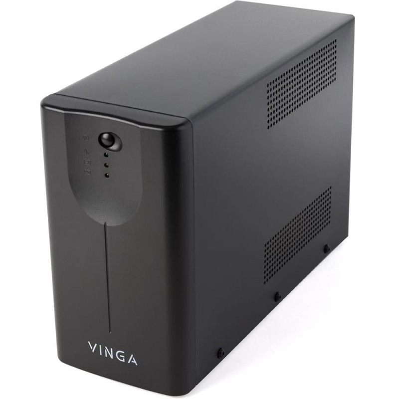 Джерело безперебійного живлення Vinga VPE-600MU 600ВА / 360 Вт з LED-індикацією з USB у металевому корпусі