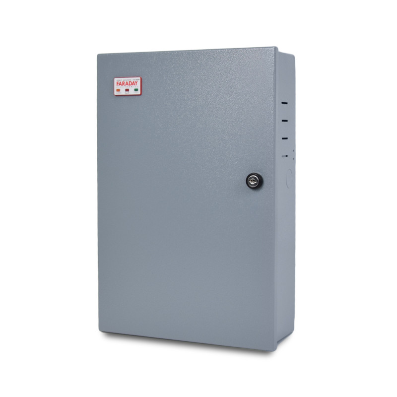 Купити Безперебійний блок живлення Faraday Electronics 144W UPS ASCH MBB під акумулятор 18А/г в металевому боксі. Системи безпеки для дому та офісу. Магазин RG-Group. Системи відеонагляду та охоронні сигналізації. Продаж та послуги встановлення