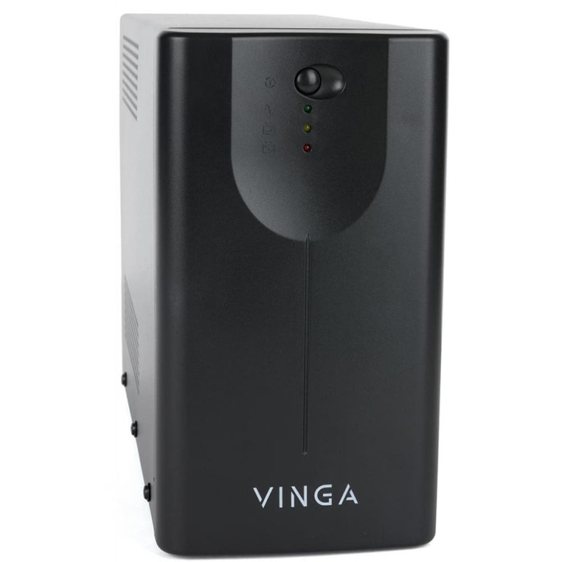 Джерело безперебійного живлення Vinga VPE-600MU 600ВА / 360 Вт з LED-індикацією з USB у металевому корпусі
