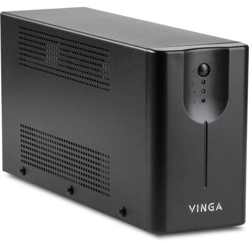 Джерело безперебійного живлення Vinga VPE-600MU 600ВА / 360 Вт з LED-індикацією з USB у металевому корпусі