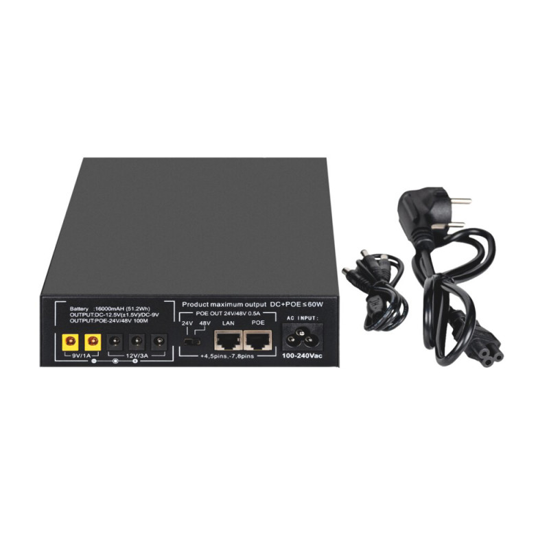 Джерело безперебійного живлення GreenVision GV-701-UPS-DC16-60W для Wi-Fi роутерів із вбудованим акумулятором