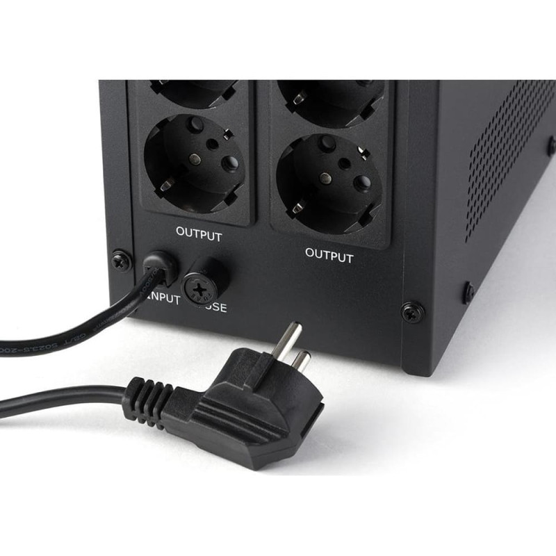 Джерело безперебійного живлення Vinga VPC-1200MU 1200ВА / 720 Вт з LCD-дисплеєм з USB у металевому корпусі