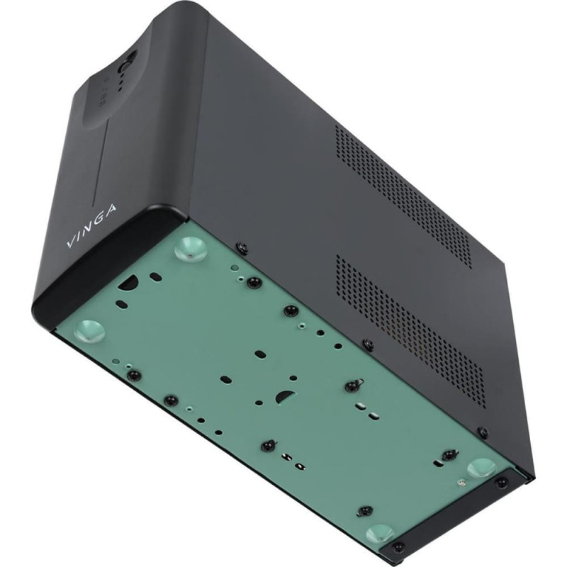 Джерело безперебійного живлення Vinga VPE-800MU 800ВА / 480 Вт з LED-індикацією з USB у металевому корпусі