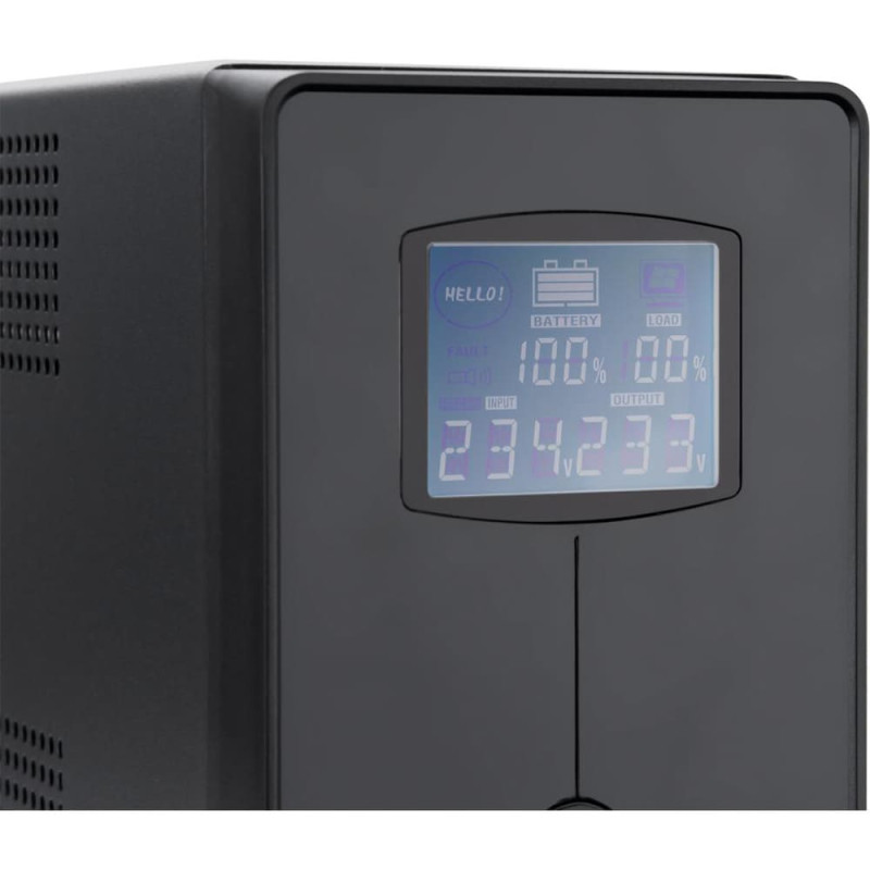 Джерело безперебійного живлення Vinga VPC-1200PRM3 1200ВА / 720 Вт з LED-дисплеєм у металевому корпусі