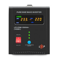 Купити Джерело безперебійного живлення LogicPower LPY-PSW-1500VA+ (1050Вт) 10A/15A з правильною синусоїдою 24V. Системи безпеки для дому та офісу. Магазин RG-Group. Системи відеонагляду та охоронні сигналізації. Продаж та послуги встановлення