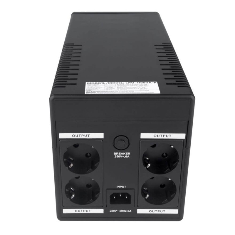 Джерело безперебійного живлення LogicPower LPM-1100VA-P 1100ВА / 770Вт лінійно-інтерактивне